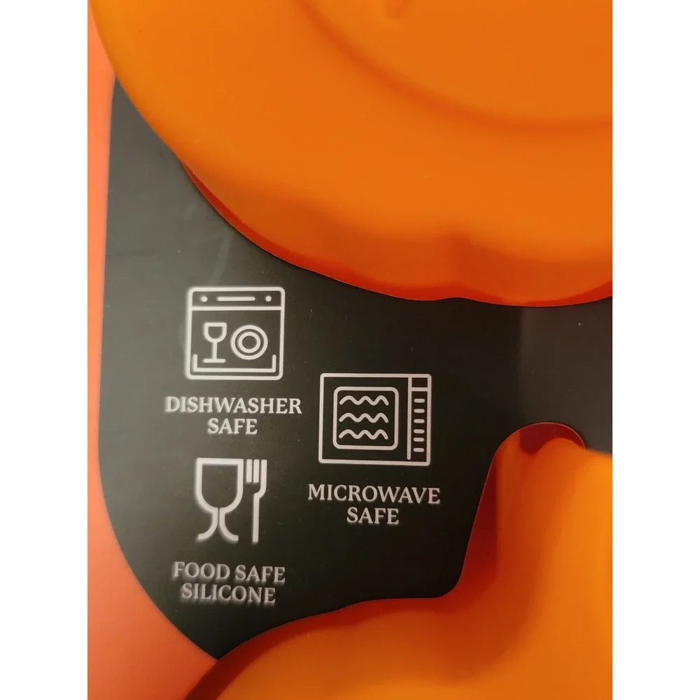 Core Kitchen Pumpkin Mold Pan Halloween 6 Cup Orange New Silicone Jack-O-Lantern